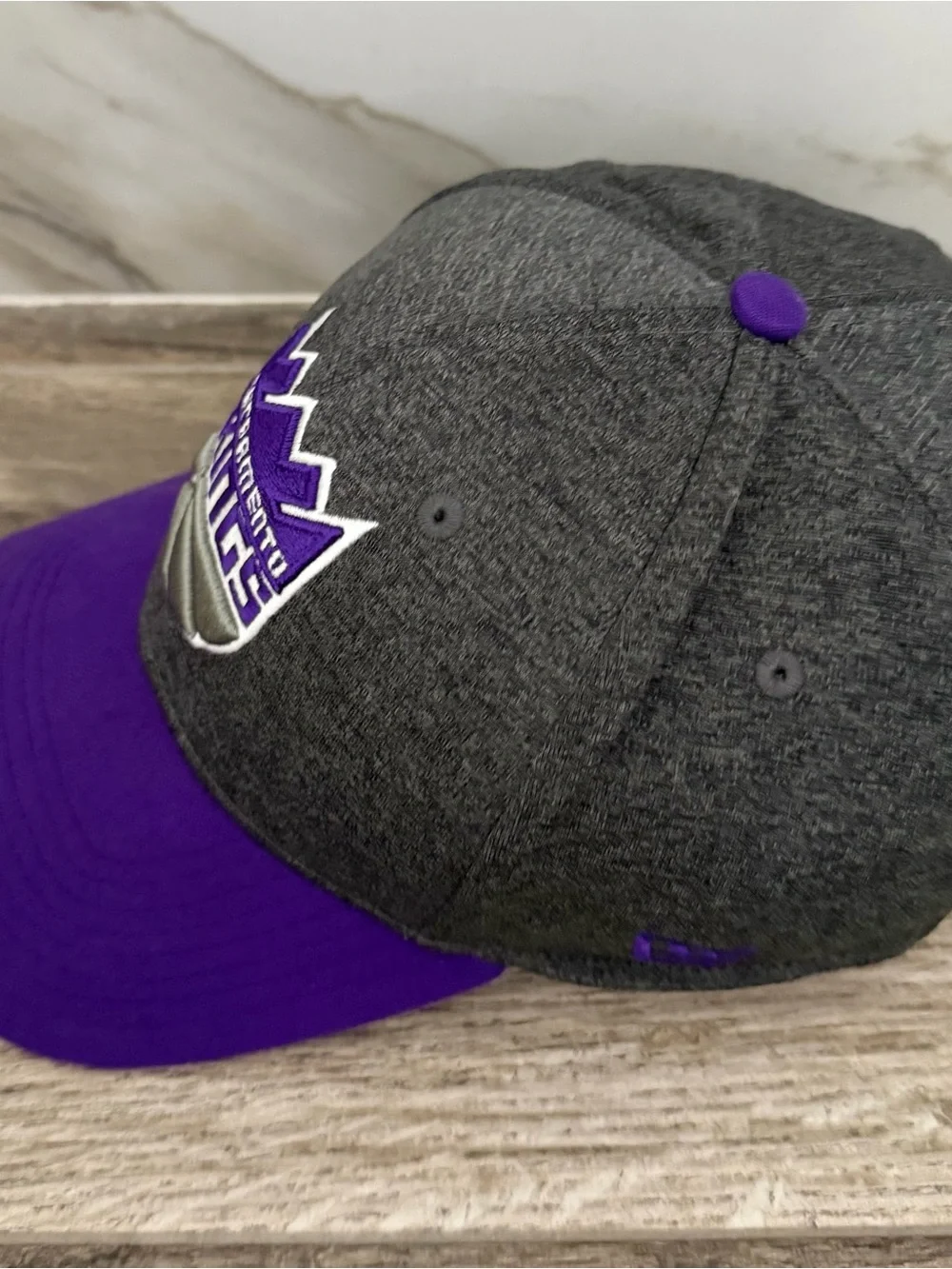 Sacramento Kings New Era 3930 Gray & Purple Fitted Hat M/L
